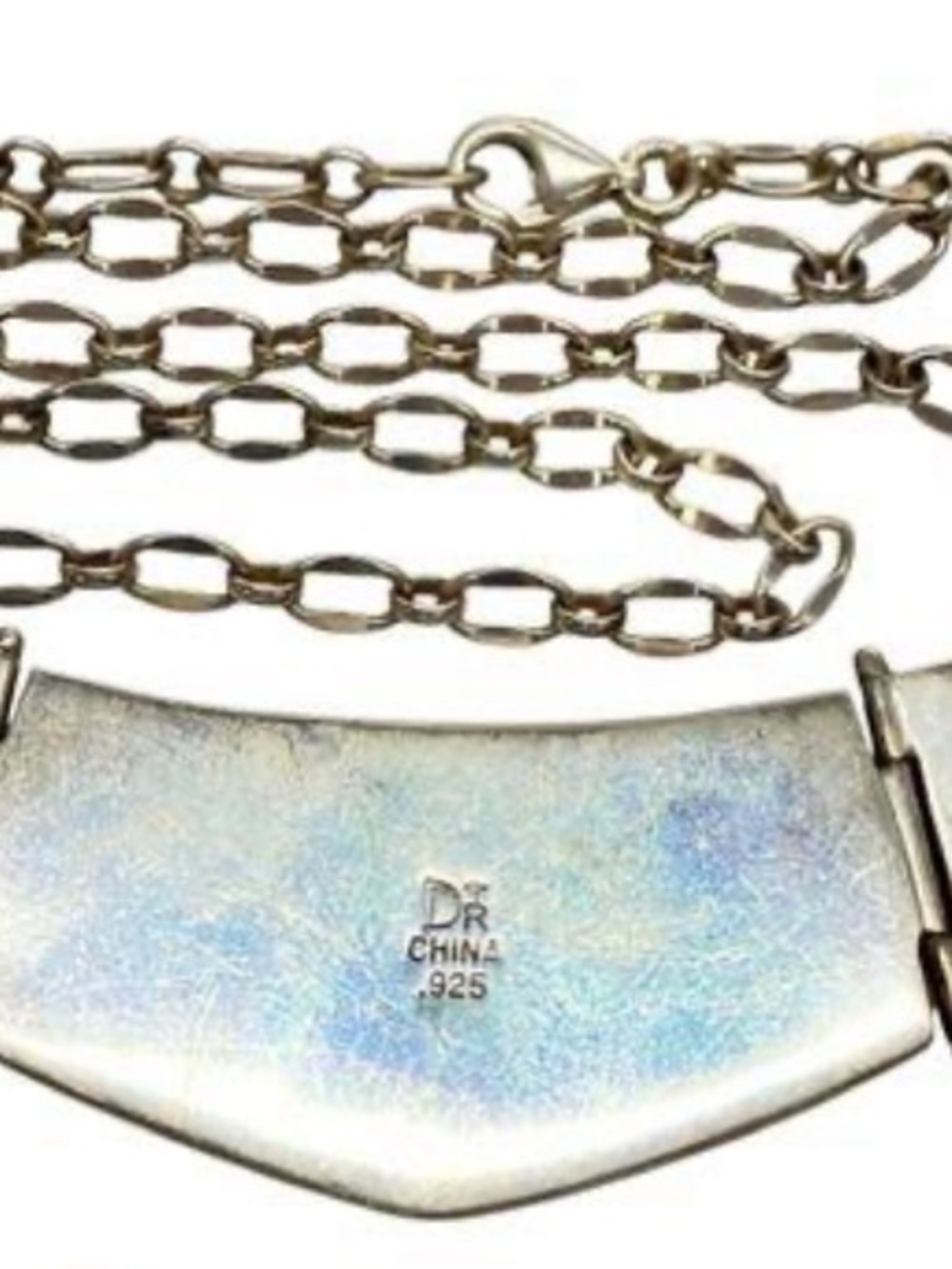 Jay King Sterling Inlay Sunburst Necklace 20’ - Picture 3 of 5